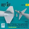 Reskit Paveway I with Fins Plastic Model Kit Parts 1/32 GBU-10 BSU-37/B & BSU-3A/B (2-Piece Set) (Navy Version) RSK32-0576 (Airplane)