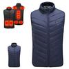 Heating Waistcoat Stand Collar Firm Hemming Comfortable Warming Rechargeable Electric Heating Vest