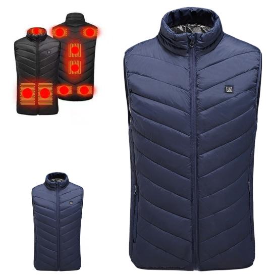 Heating Waistcoat Stand Collar Firm Hemming Comfortable Warming Rechargeable Electric Heating Vest