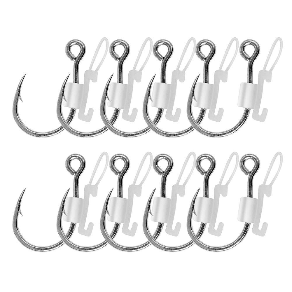 

10pcs Catfish Bass Fishing Hook Carbon Steel Hook Live Shrimp Hooks Fishing Accessories