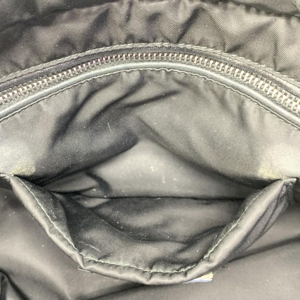 Prada Reversible Tote Bag Handbag Leather Genuine Leather Tessuto Nylon Black Women's Men's Unisex Lightweight