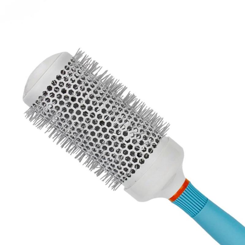 Hair Comb Professional Salon Hair Brush Hair Styling Hairbrush Hairdressing Comb Round Curly Rollers Tools Blue