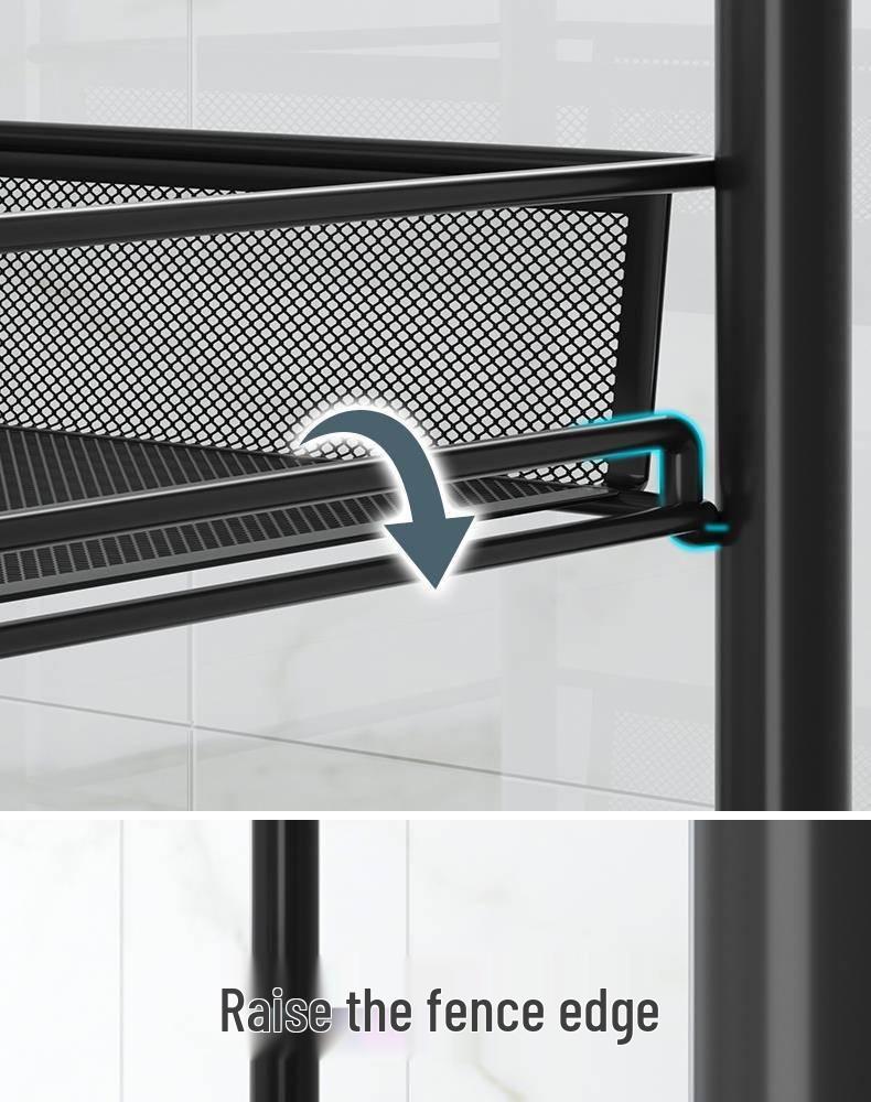 Multi-Layer Mobile Storage Rack for Kitchen, Bedroom, and Bathroom