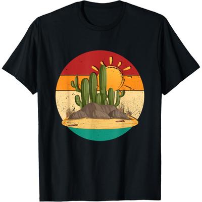 Vintage 80's Desert Scene Retro Mountains Southwest Cactus T-Shirt