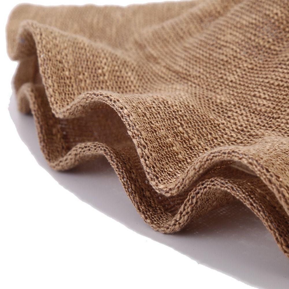 Cotton Yarn Fisherman Hat Thin Basin Cap Foldable Knitted Bucket Hat  Outdoor