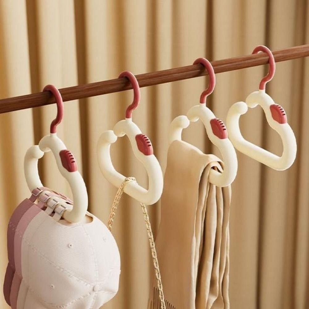 2PCS Dopamine Scarf Tie Hanger Colorful Bag Hanging Rack Space Saving Hat Storage Hanger Home Use