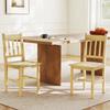 Dining Chairs Set of 2, Kitchen Chair with Slat Back, Pine Wood Structure for Living Room and Dining Room, Natural