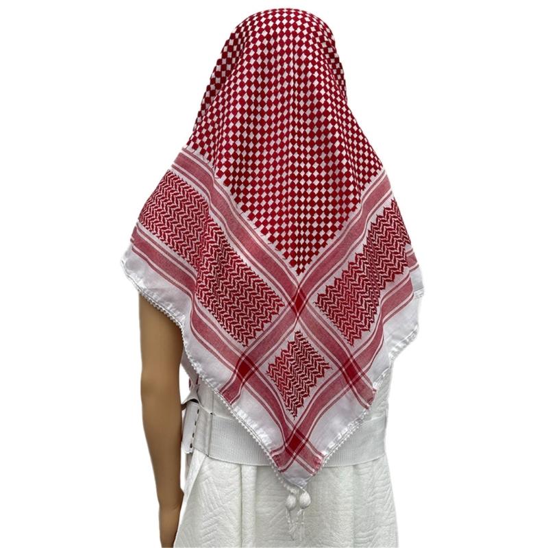 Unisex Middle Eastern Keffiyeh Scarf Comfortable and Breathable Shemagh Head Scarf for Fashion Enthusiasts Daily Wear