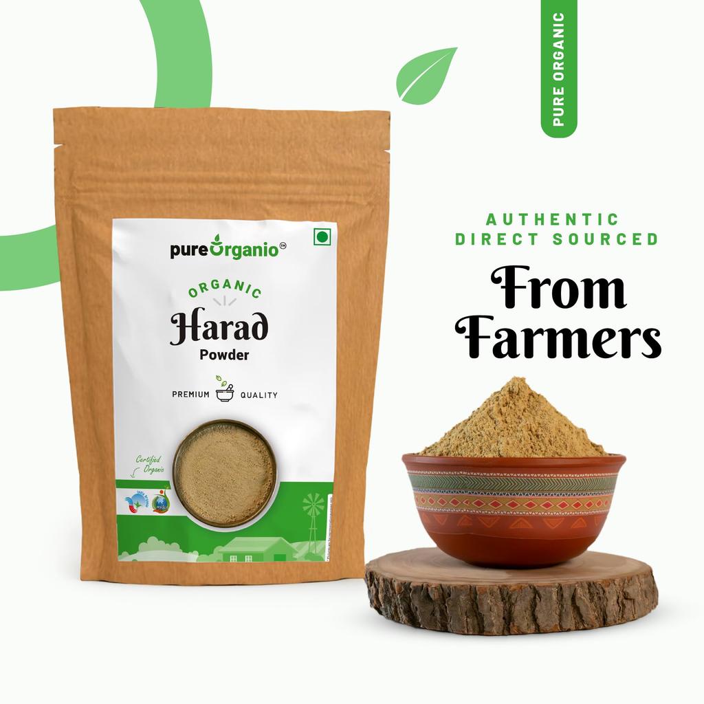 Poudre d'Harad Biologique Pure Organio | Poudre d'Haritaki | Terminalia Chebula | Kadukkai Podi | Karakkaya Pudiyamu | 100% Naturel & NPOP Organi Indien