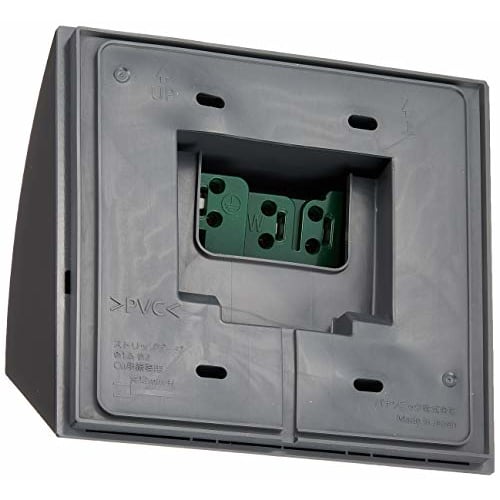 Panasonic WK4603B Smart Grounding Waterproof Triple Outlet, Preventive Type, Earth Terminal Type, For Both Exposed and Recessed Use, Black