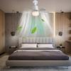 40W E27 Socket Fan LED Light Dimmable Ceiling Fan LED Lamp Remote Control Modern LED Ceiling Fan for Bedroom Living Room Kitchen