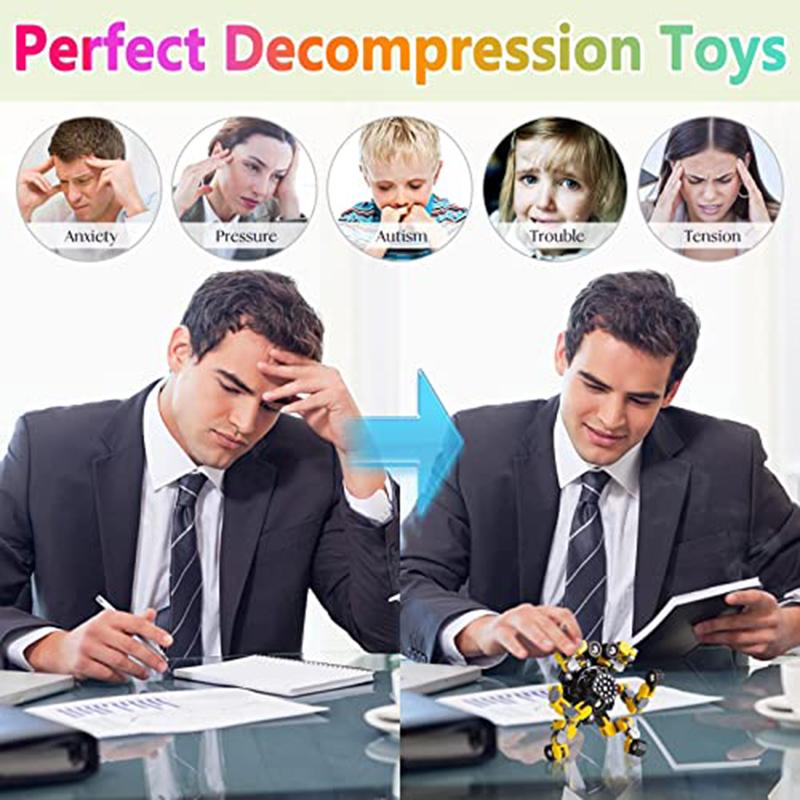 1-24Pcs Deformed Fidget Spinner Chain Toys For Children Hand Spinner Vent Toys Adult Stress Relief Fidget Sensory Toys Gifts