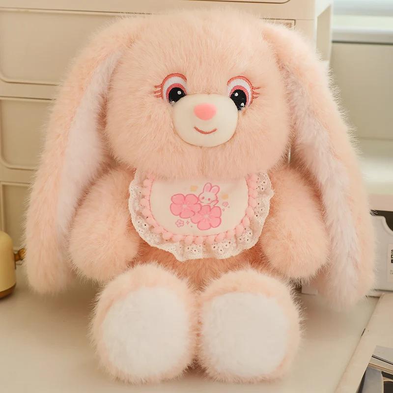 Cute Rabbit Plush Toy Soft Stuffed Long Ears Bunny Doll Funny Baby's Sleeping Companion Delicate Home Decoration Kids Gifts