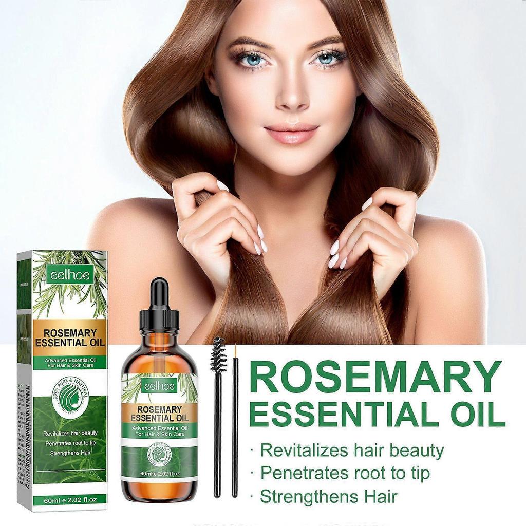Rosemary essential oil moisturizes damaged hair, strengthens hair, softens hair, and protects hair 60ml