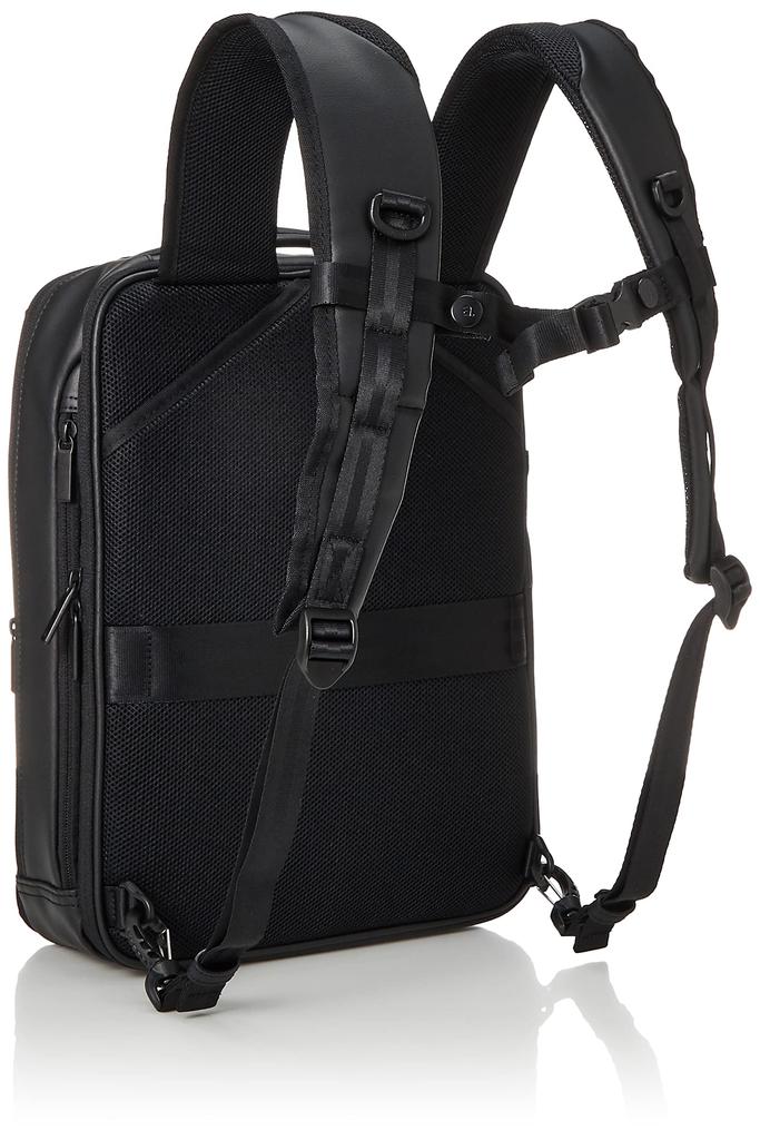 Ace Gene Gadgetable Vertect Business Backpack (Made with Antiviral Synthetic Leather), Holds a 13.3-inch Laptop, Fits A4 Sizes, 67541, Men's, Black