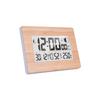 Battery Operated Alarm Clock LCD Display with Date Day Temperature 12/24Hour Format Snoozes Function Moon Phase Design