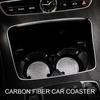 Non-slip Car Water Cup Pad Carbon Fiber Style Rubber Mat For Car Drink Coffe Bottle Holder Coaster