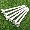 10Pcs Golf Tees High Stability Low Friction Reusable Simple Installation Long Plastic Golf Tees Training Aid