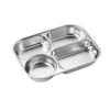 316 Stainless Steel 4-Compartment Divided Meal Tray