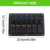Marine 12V-24V Waterproof 6 Position Rocker Switches Panel Toggle Switches With Electric Safety Waterproof Design