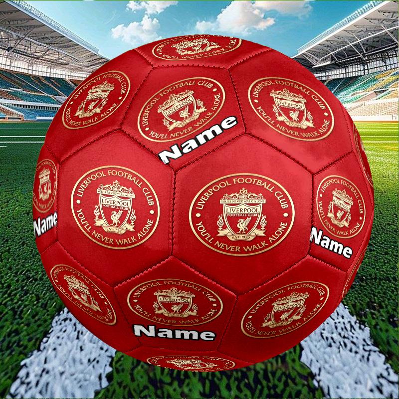 Benutzerdefinierter Name Personalisierter Liverpool F.C.-A Druck Größe 5 Fußball Training & Spiel Fußball, für Team, Kicken, Geschenk für Fußball-Enthusiasten