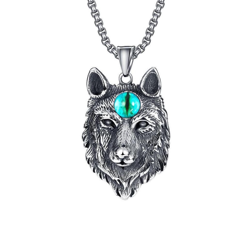 Iron Man Retro Viking Owl Stainless Steel Necklace Pendant for Men and Women