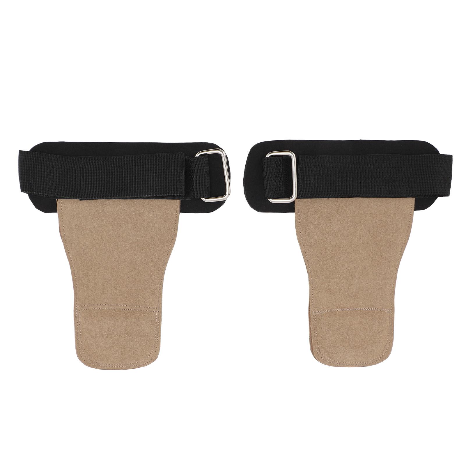 2pcs Weight Lifting Palm Grip Pad Microfiber Leather Abrasion Resistant Anti Slip Weightlifting Palm Protection Gloves for Fitness