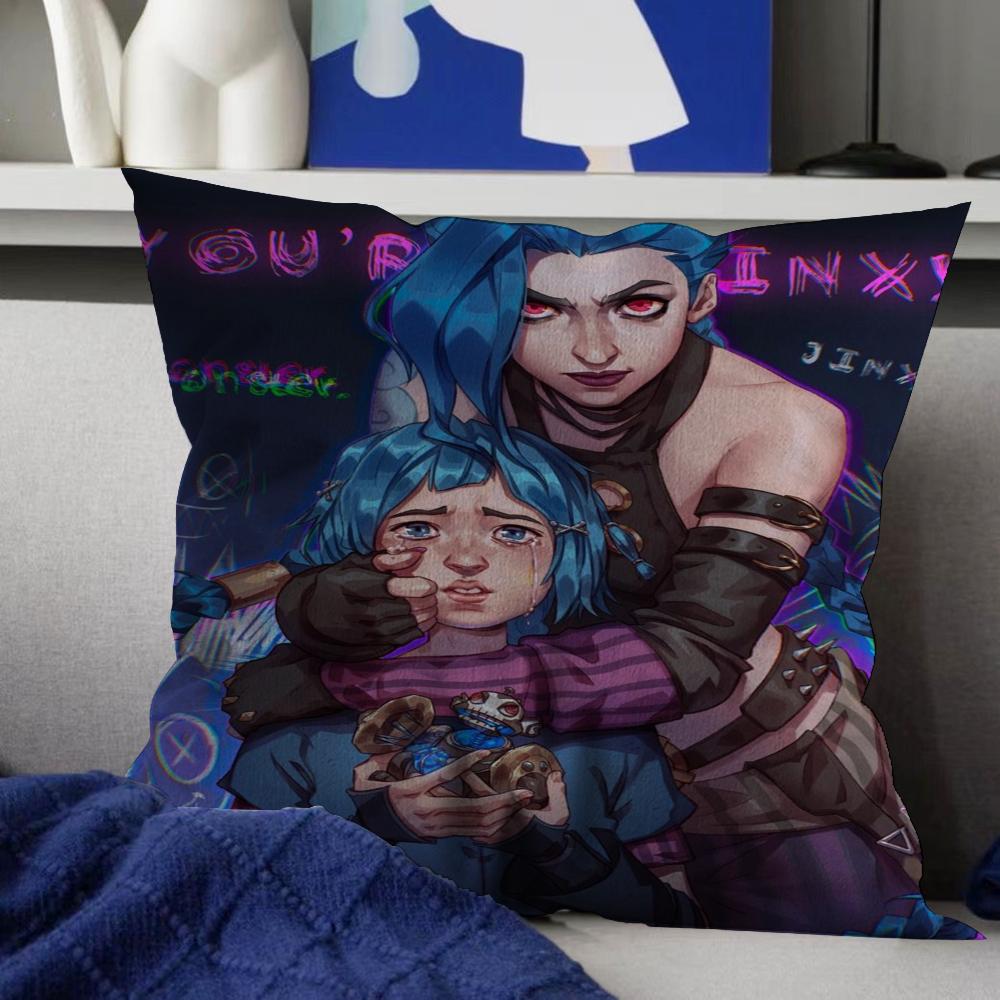 Game Arcane Legends Jinx Main Characters Art Pillow Gifts Home Office Furnishings Bedroom Sofa Car Cushion Cover Case 45x45cm