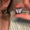 Women Fashion Splice Heart Square Earrings New Design Earring Trend Romantic Unique Love Earrings Jewelry Accessories Gifts