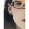 [Rosemont] Silver Green Clover Earrings Ra24C29A