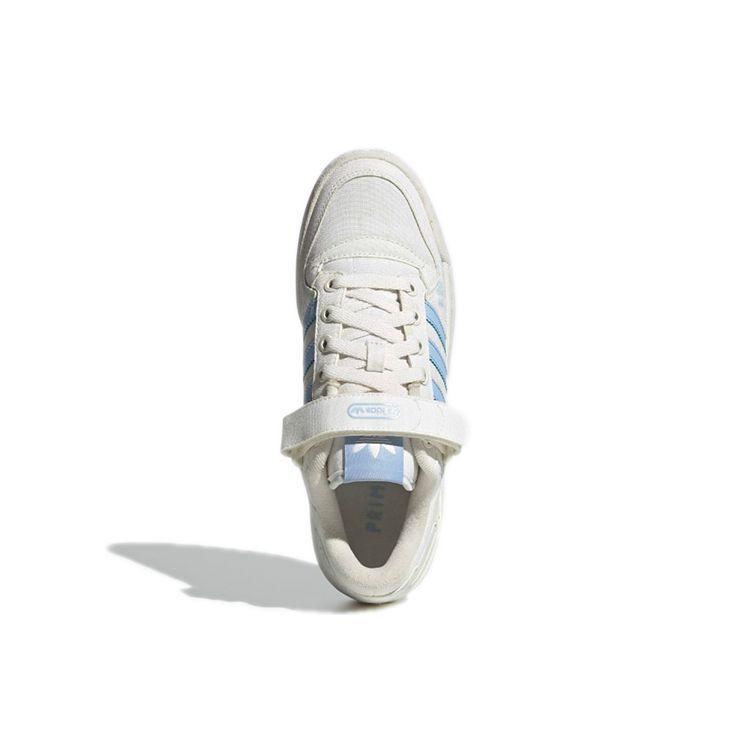 Adidas Originals Forum Low Synthetic Leather Velcro Durable Fit Low Top Skate Shoes Women Sneaker White Blue GY7985