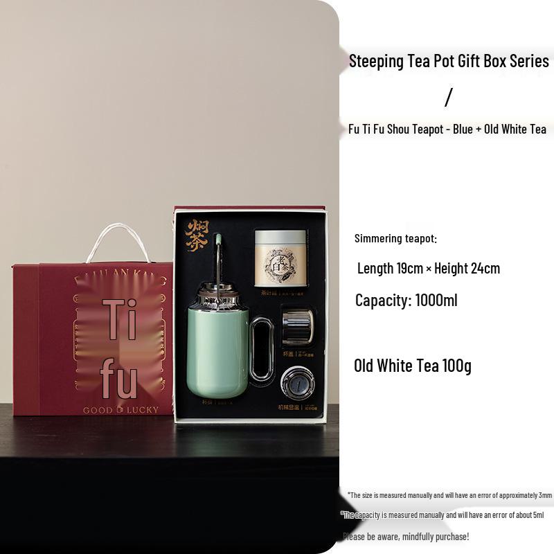 

Tang Song Green Kettle with Handle: Stainless Steel Insulated Teapot for Household & Outdoor Use, Gift Box Set - Ideal Business Gift