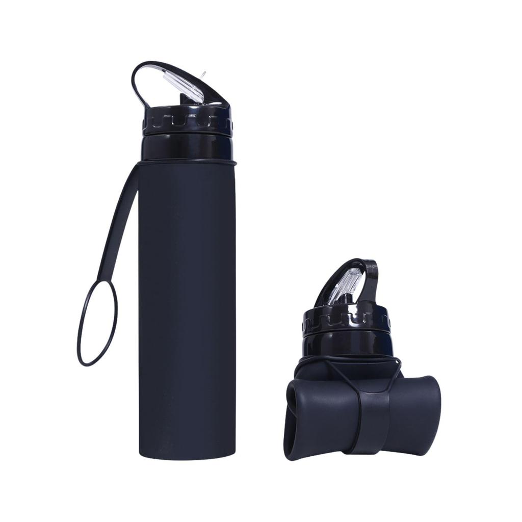 Itisyou Sports Drink Water Foldable Silicone Water Portable Drink Bottle for Heat 600ml Bottle, Bottle, Freezable, BPA-Free, Gym, Running, Cycling,