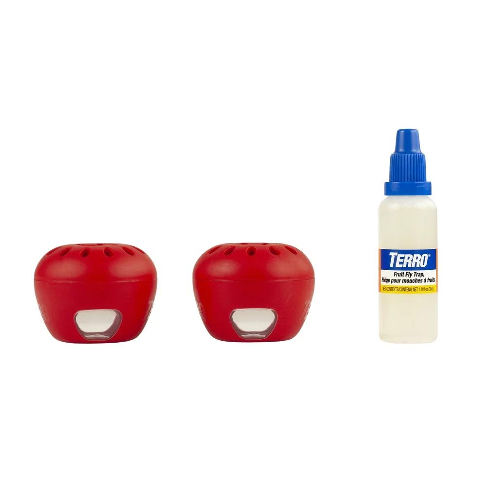 2 Pack Apple Shaped Fruit Fly Trap Non Toxic Indoor Use Effective Lure Eliminate Fruit Flies Kitchen Safe Easy Setup