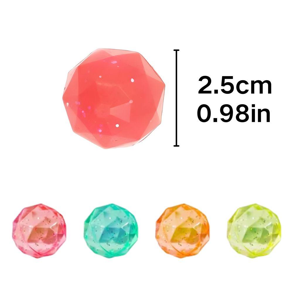 10/15/50/100pcs 25mm Rubber Bouncing Pet Toy Ball High Elasticity Mixing Colors Sparkling Birthday Party Game Prizes YMY