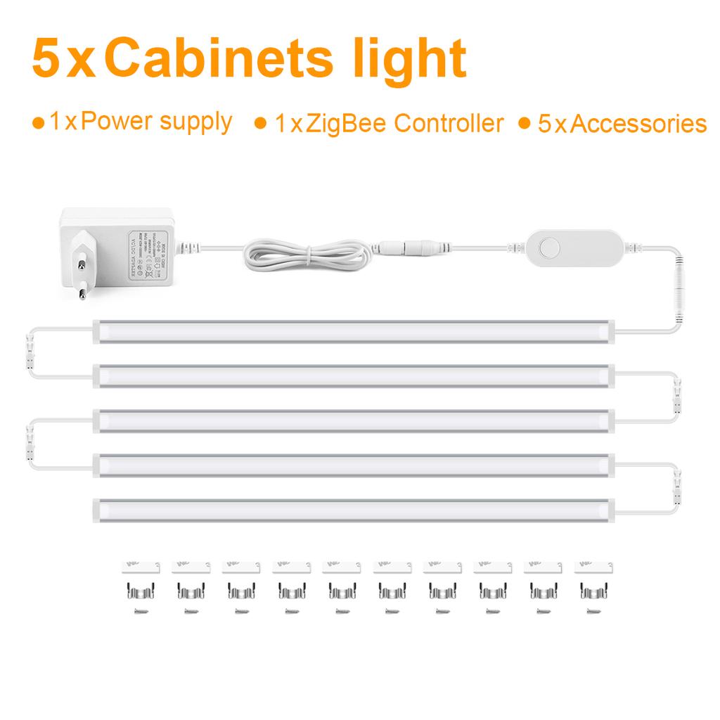 Zigbee Inteligentní ovládání spínačů Alexa Tuya APP Stmívatelné LED světlo pod skříňku 12V hliníková lampa domácí šatní skříň dekorace skříně