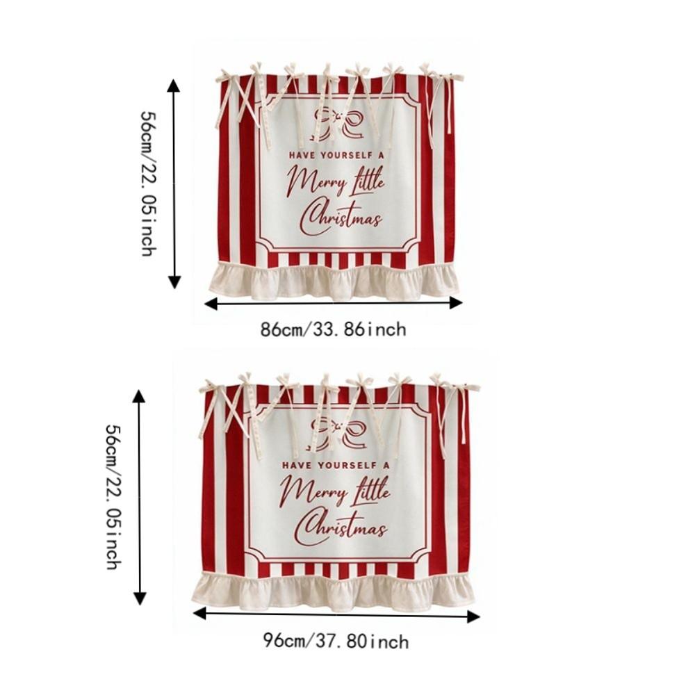 Decorative Kitchen Stove Curtain Lace-up Design Cabinet Curtain Christmas Oven Curtain Partition