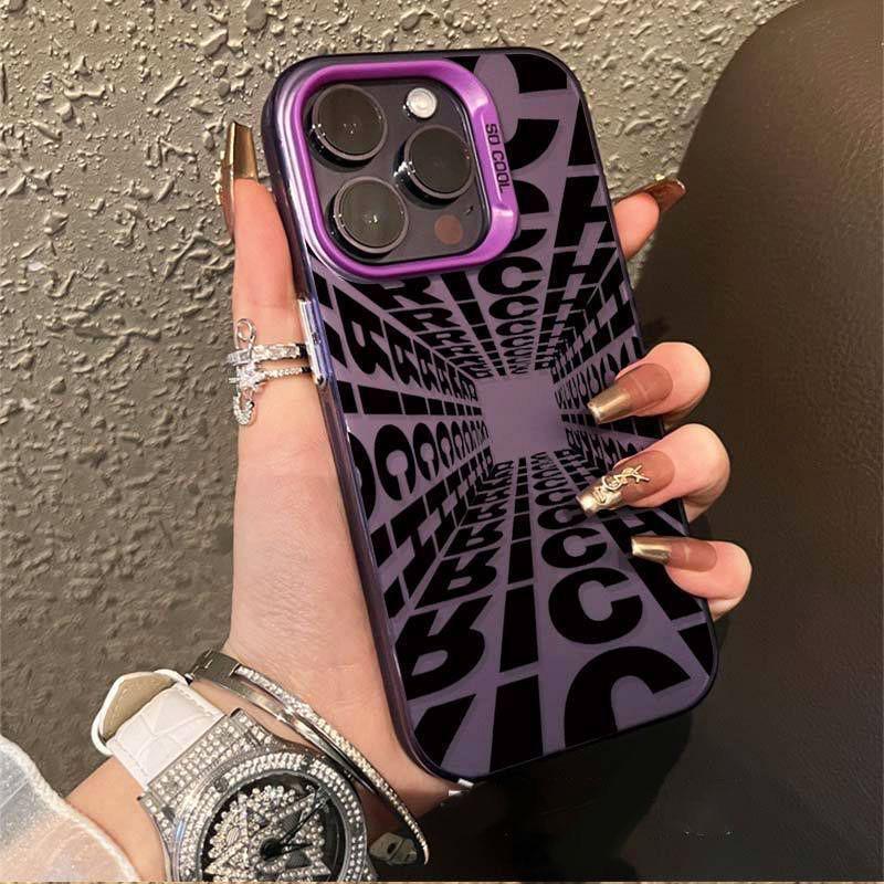Trendy Laser-Cut Letter Phone16Pro Case: Fits 14/13, 12, 11, XsMax - Durable and Stylish