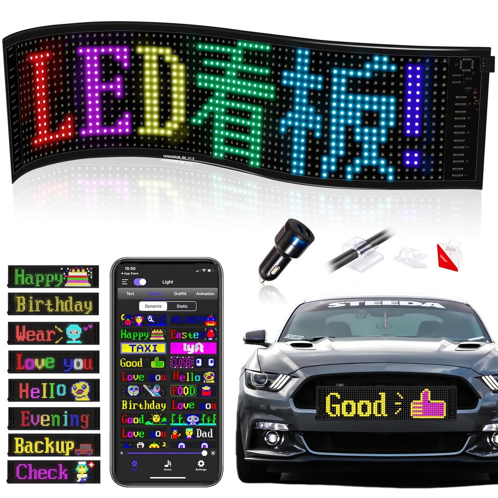 JDVOOTD LED Electronic Freely 200 Japanese Instructions App Easy Small LED 13 Can Display and LED Perfect for Food and Shop Signs x Signboard,