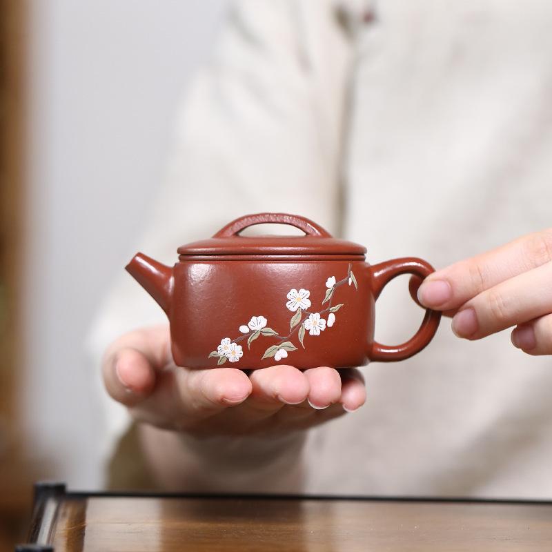 

80ml Vintage Yixing Purple Clay Teapots Handmade Large Caliber Pot Raw Ore Zhu Mud Kettle Zisha Tea Set Teaware Accessories cha
