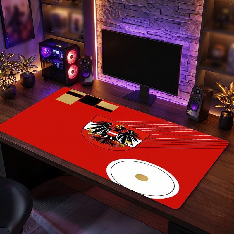 Austria Football Crest Mouse Pad, Extended Non Slip Rubber Desk Mat for Gaming Office Laptop Fan Gift