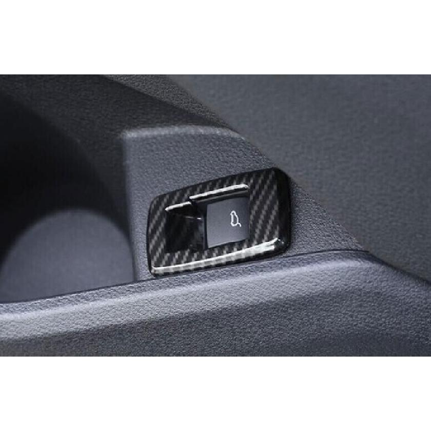 Fit For BMW X2 2018- ABS Carbon Fiber Tailgate Rear Door Button Cover Trim