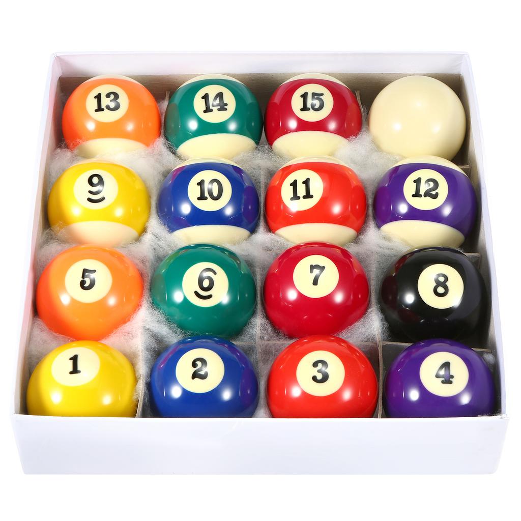 52.5mm Adult Billiard Ball Pool Ball Set Full Size American Standard Billiard Ball Set 16 Ball Durable Synthetic Resin Pool Ball