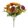 Rustic Fall Autumn Sunflower Peony Bouquet UV Resistant Silk Fake Peony Flowers  Living Room Decor