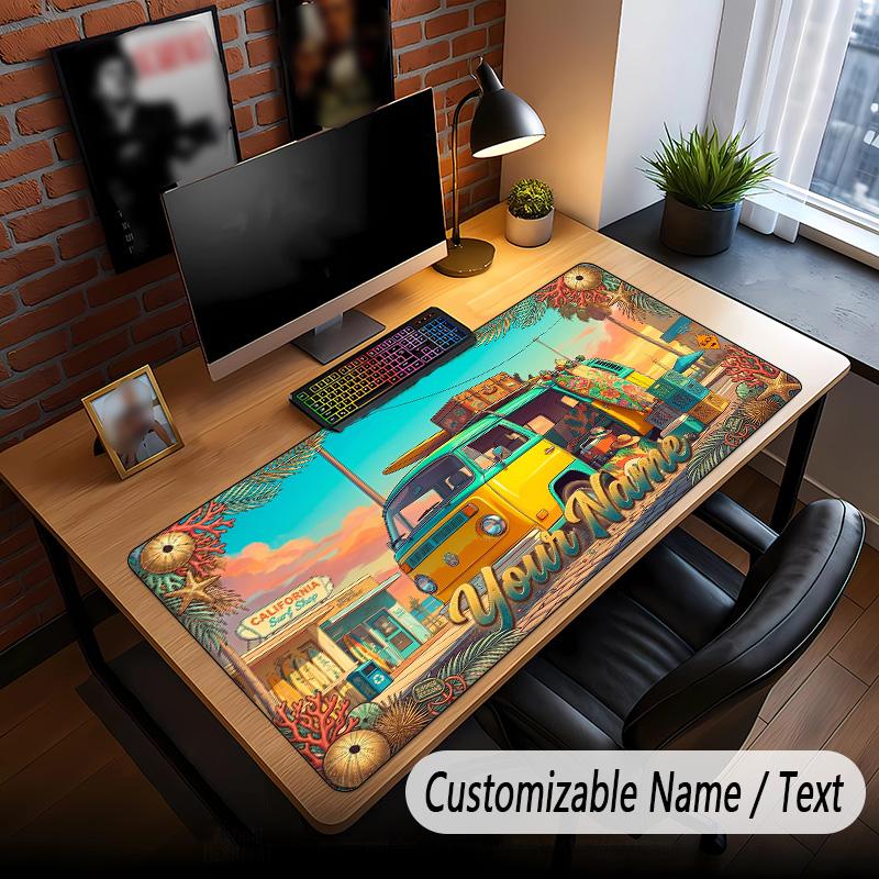Fantasy Adventure Theme Custom Mouse Pad Personalized With Name Text Customized Desk Mat For Office Home Decor