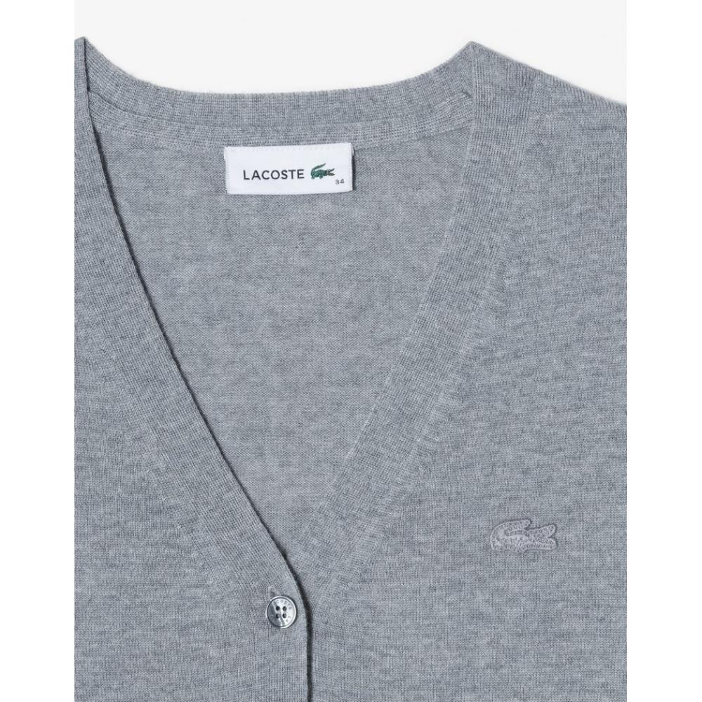 LacoSte Women S V Neck Soft Wool Cardigan Af110e 54n Cca