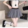 White High-Waist Anti-Exposure A-Line Mini Skirt - Women's Sweet Age-Reducing Flower Bud Design