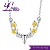 Yadley Silver Reindeer Pendant Necklace - Korean Style Mori System for Women