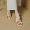 Fashion 2025 New Retro Sheepskin Women Sandals French Chunky Heel Open Toe Sandals Buckle Strap Summer Shoes Heel Women Explosive Spot