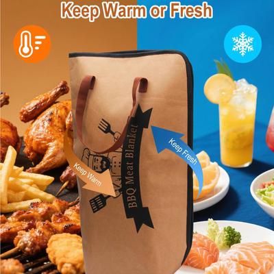 Insulated Meat Resting Bag for Moisture Retention and Tender BBQ Blanket with Wide Mouth Design for Briskets Pork Shoulders